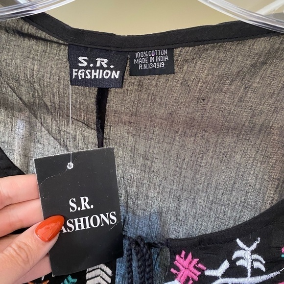 S.R Fashions/ Cotton Bohemian Tunic/ Cover Up - Picture 5 of 6